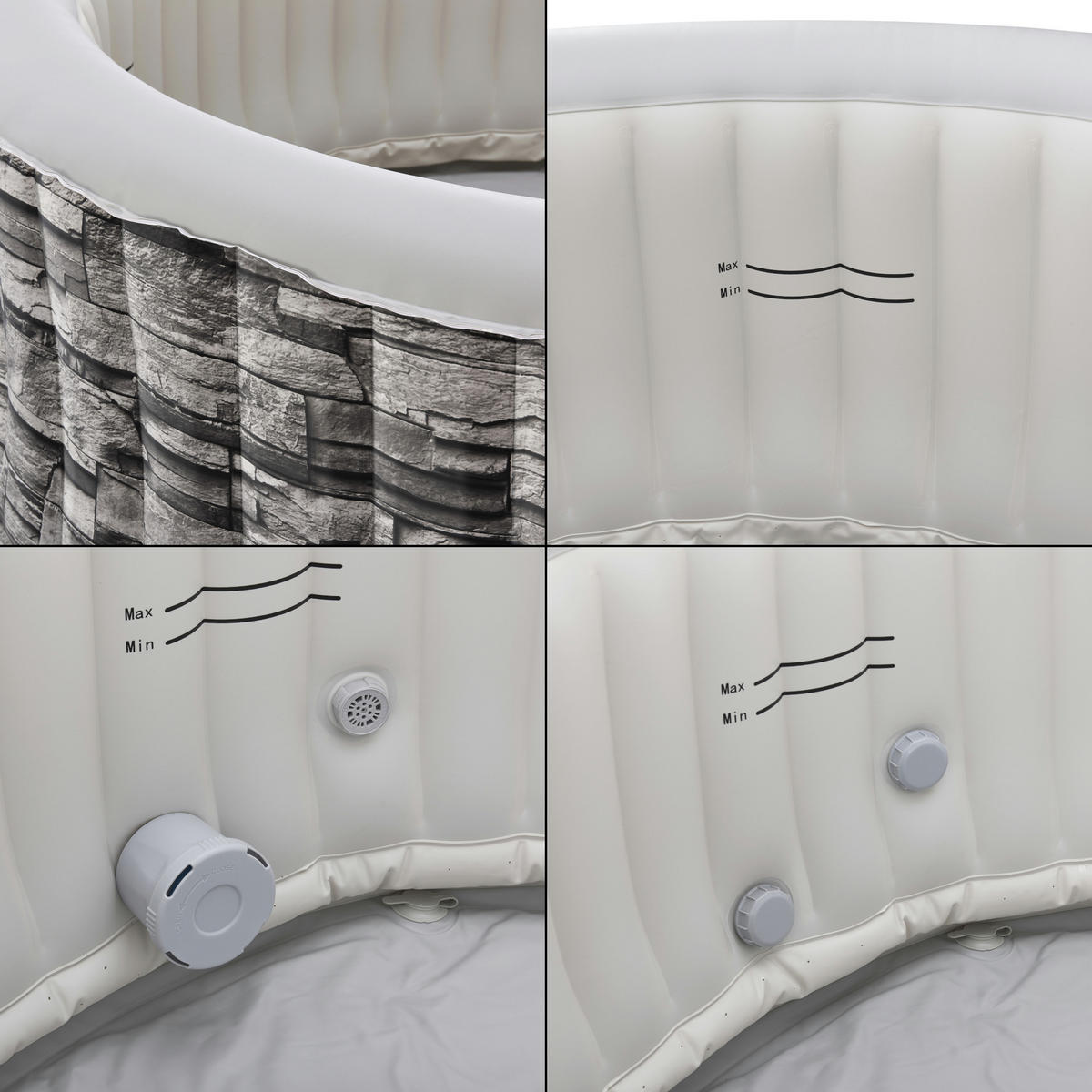 WHIRLPOOL Carosino - Grau, Kunststoff (204/70/204cm) - pro.tec