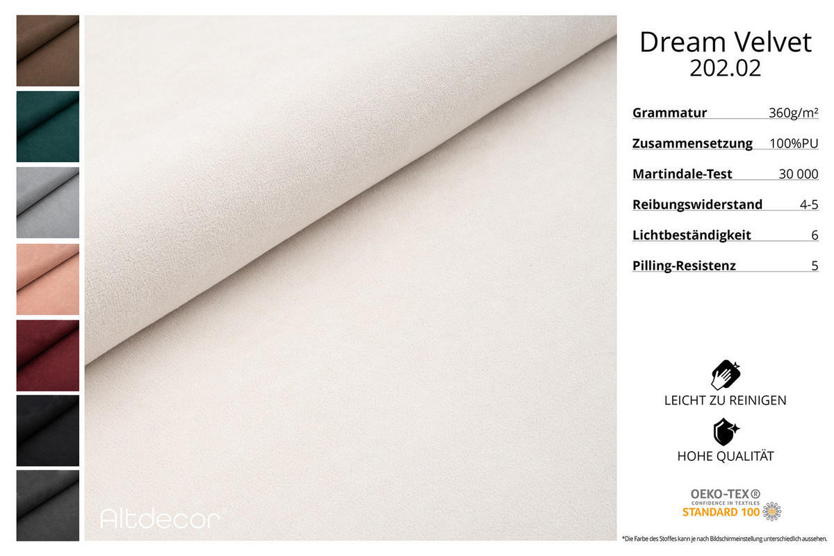 ECKSOFA Ottomane Rechts IREA-L3-v3 - 412x165x77 cm Beige - Taupe, Holzwerkstoff/Textil (412/165cm) - ALTDECOR