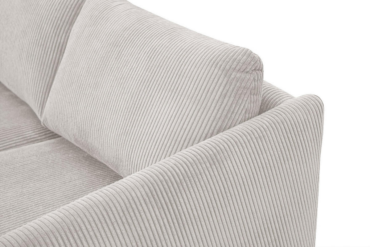 ECKSOFA VILT 4-Sitzer, weiß - Schwarz/Weiß, Holzwerkstoff/Textil (255/156cm) - Courtois Laville