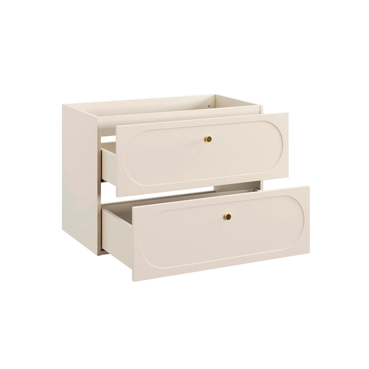 WASCHTISCHUNTERSCHRANK 80.6cm Sanae Sandbeige - Beige, Holzwerkstoff (80.6/59/46cm) - Petits-meubles