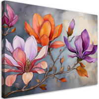 WANDBILD blume natur aquarell - Multicolor, Textil (60/40cm) - Feeby