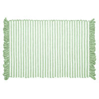 HANDGEWEBTER Läufer 50x70 cm Lindgrün - Hellgrün, Naturmaterialien/Textil (50/70cm) - Lashuma