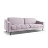 4-SITZER-SOFA Samt Stoff Violett - Lila/Flieder, Textil/Metall (238/80/95cm) - Makamii