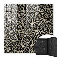 SCHLÜSSELBOX Schwarz 30x30 cm- Türöffnung nach rechts - Dekorative Eleganz - Beige, Metall (30/30/5cm) - TULUP
