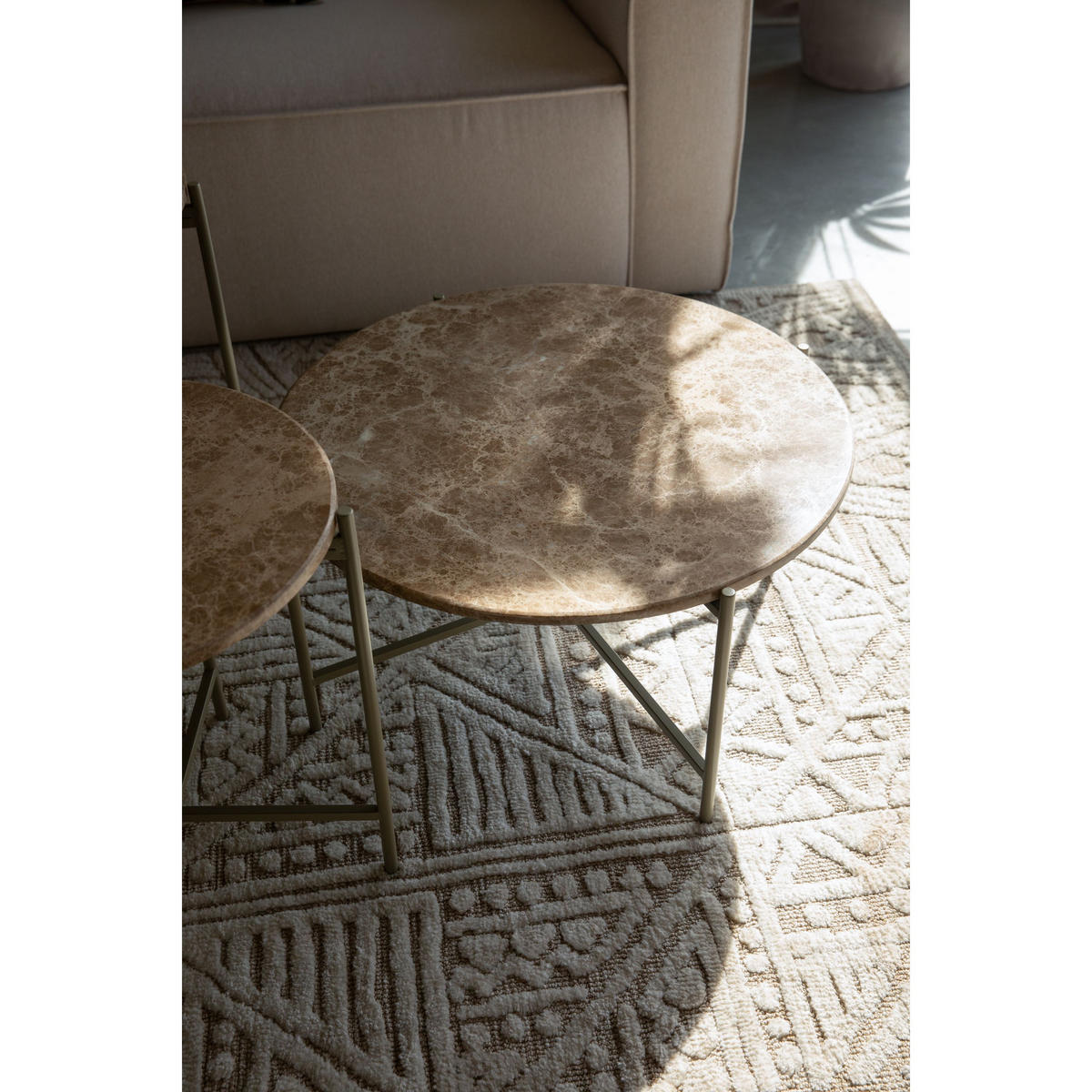 BEISTELLTISCH Tooz 60 cm Beige - Beige, Metall (60/60/31cm) - Housecraft Living