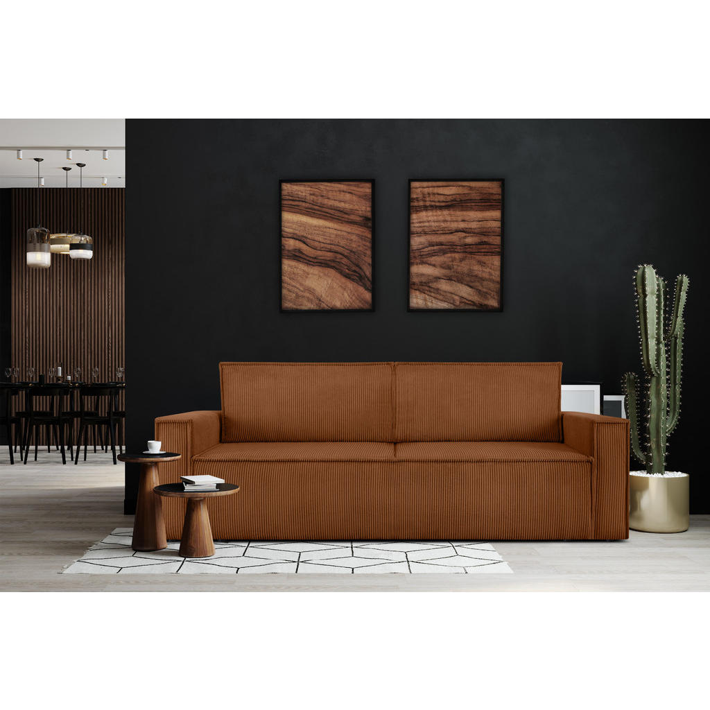 Thumbnail - Konsimo® Schlafsofa, Rot, Textil, 228x89x101 cm, FSC 100%, Hergestellt in Europa, Wohnzimmer, Sofas & Couches, Schlafsof...