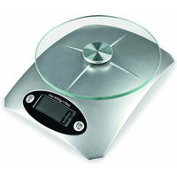 KÜCHENWAAGE Edelstahl 5kg, Digital, Wiegeteller, Feinwaage, Briefwaage, Grammwaage, Präzision, Tara, LCD, Kochen, Backen, Waage, Präzise, - Silberfarben, Kunststoff - Mia