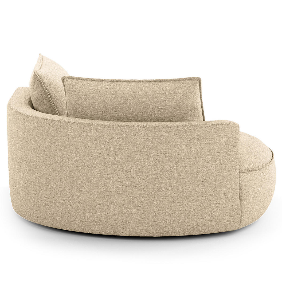 OTTOMANE - modular - Taupe/Schwarz, Kunststoff/Textil (126/82/154cm) - home24