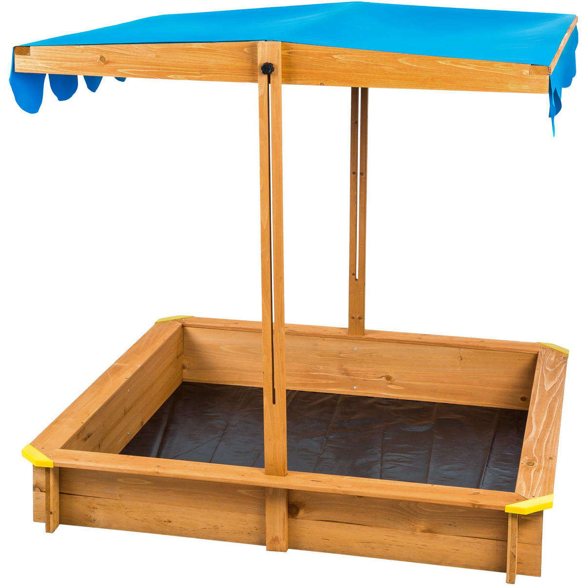 SANDKASTEN Emilia, 120 x 120 x 120 cm, blau - Blau, Holz (120/120/120cm) - tectake