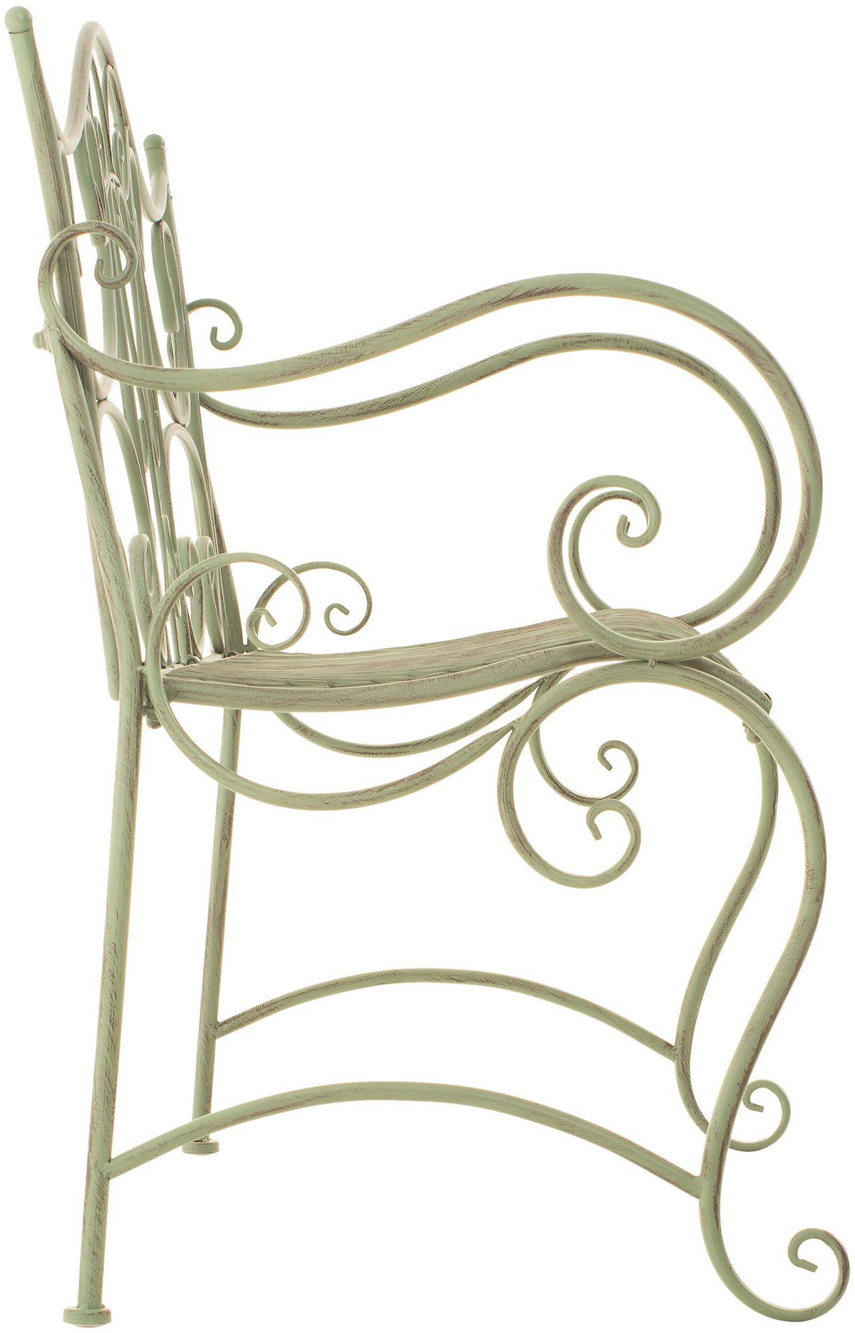 GARTENBANK 113/47 cm Metall antik-grün - Grün, Metall (113/89/47cm) - CLP