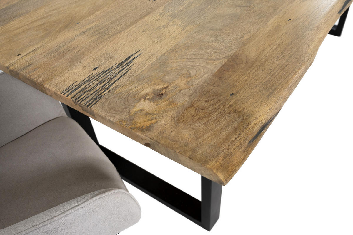 ESSTISCH TIGER - Beige/Schwarz, Holz (100/240/77cm) - SAM