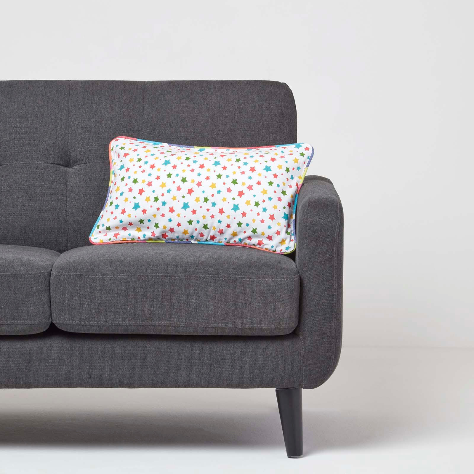 KISSENHÜLLE Bunte Sterne 30/50 cm, 100% Baumwolle - Multicolor, Textil (30/50cm) - Homescapes