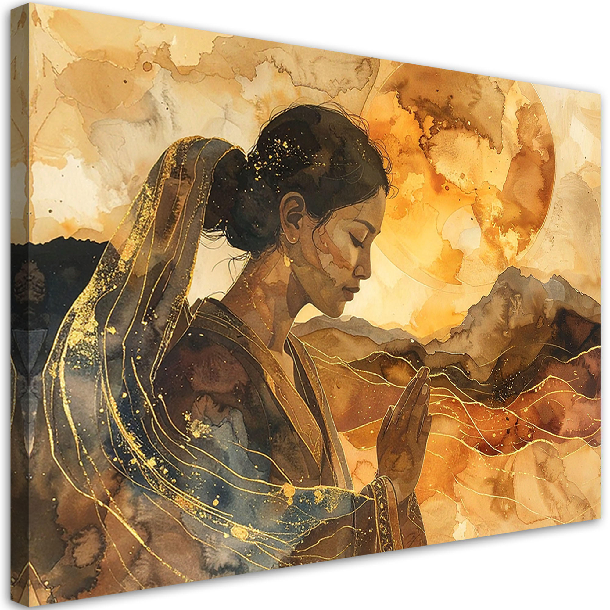 Feeby Leinwandbild Beige 45x30 cm