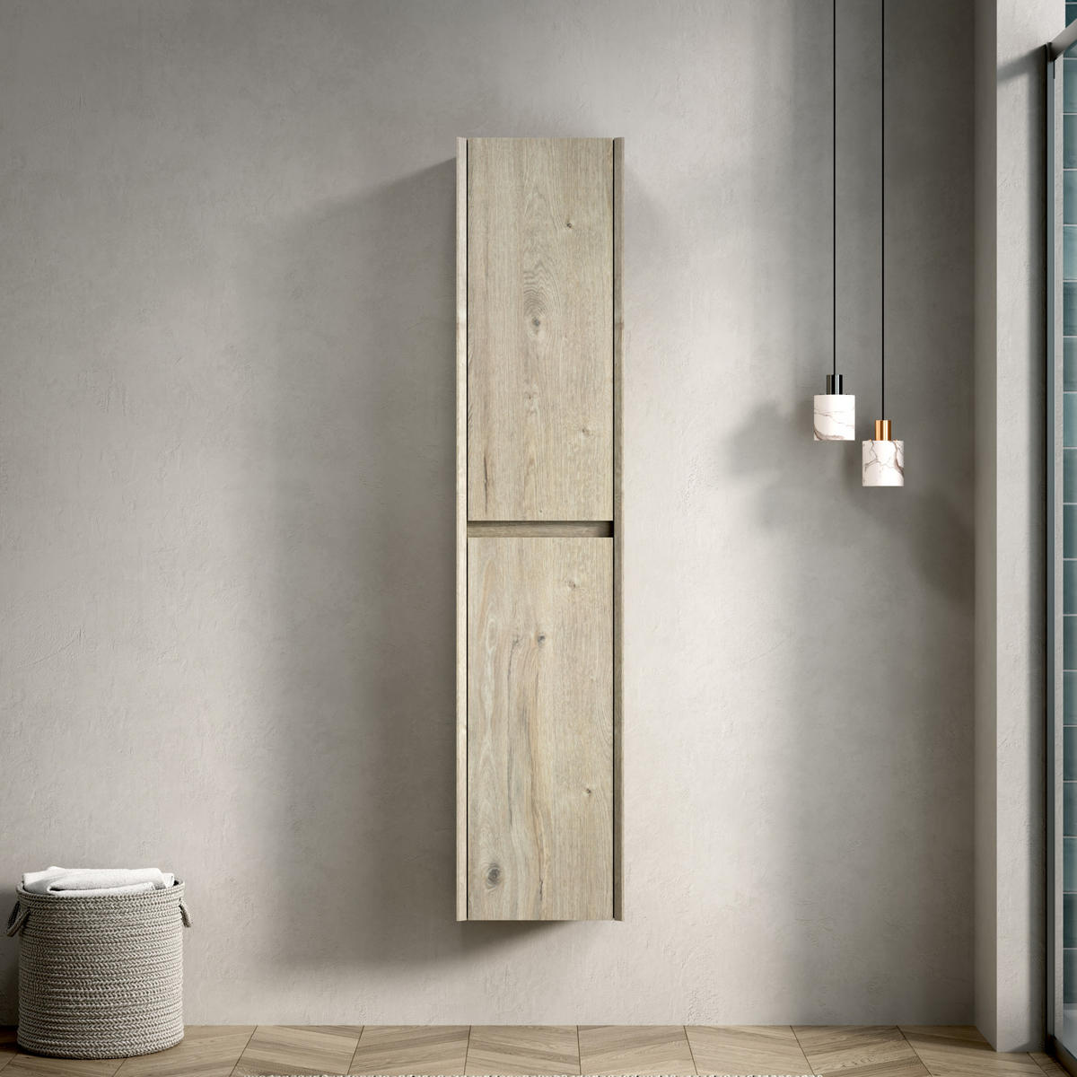 MIDISCHRANK 140x24x30cm Creme, aus Sperrholz mit verstecktem Griff - Creme, Holzwerkstoff (140/30/24cm) - Modfu