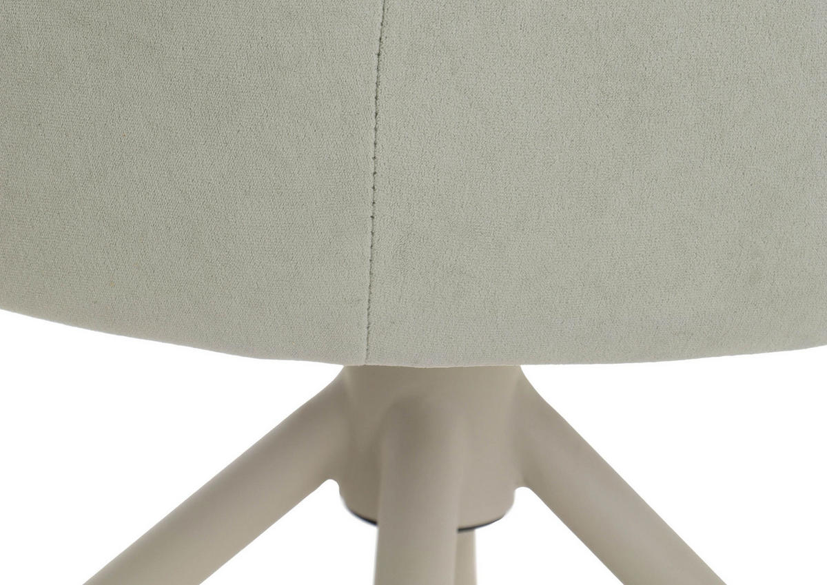 STUHL 100% Polyester 59 x 63 x 86 cm hellgrau POLSTERSTÜHLE #01 - Grau, Kunststoff (59/86/63cm) - Massivmoebel24