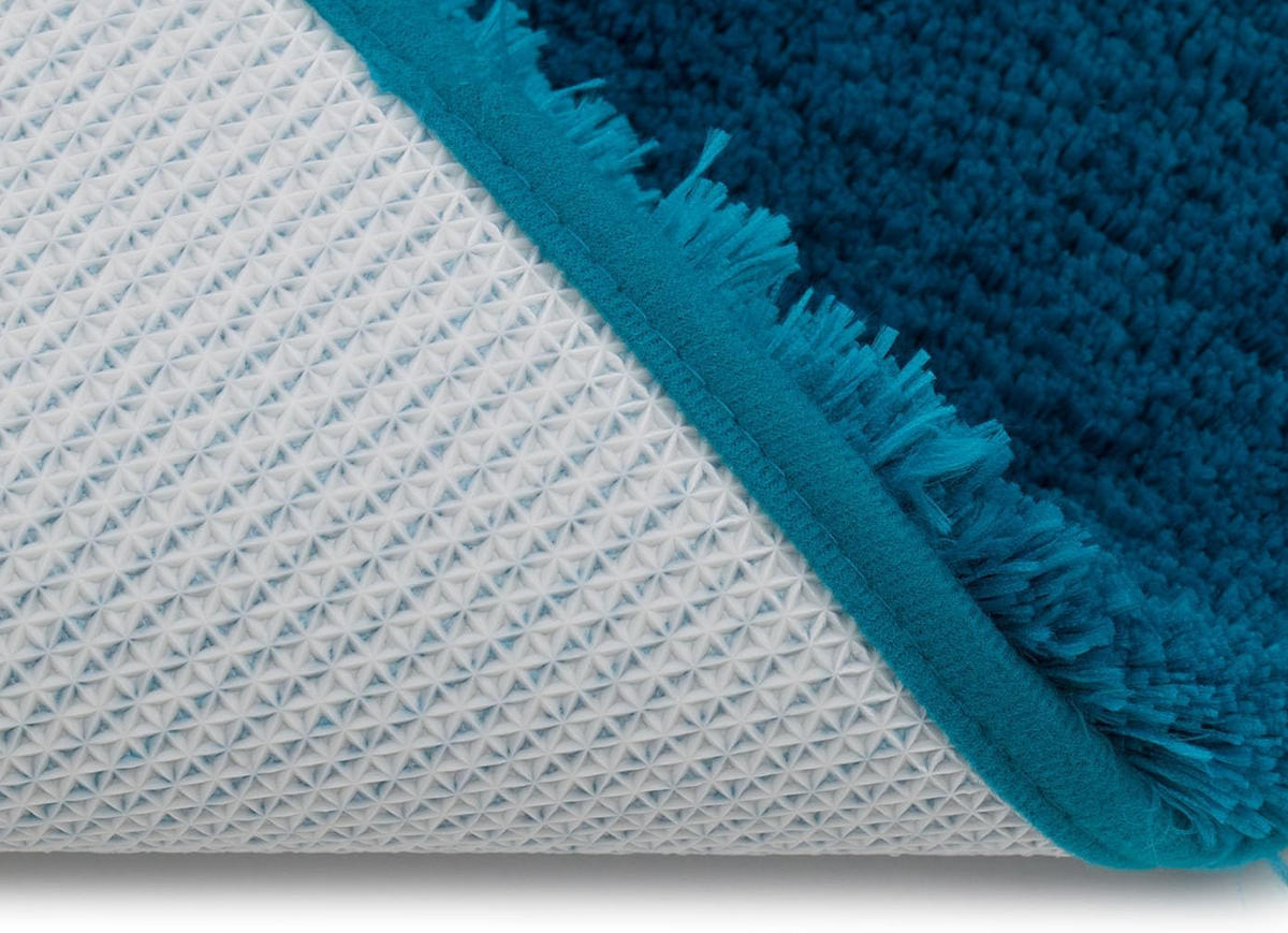 BADTEPPICH Deluxe PETROL 70X120CM - Petrol, Textil (120/70cm)