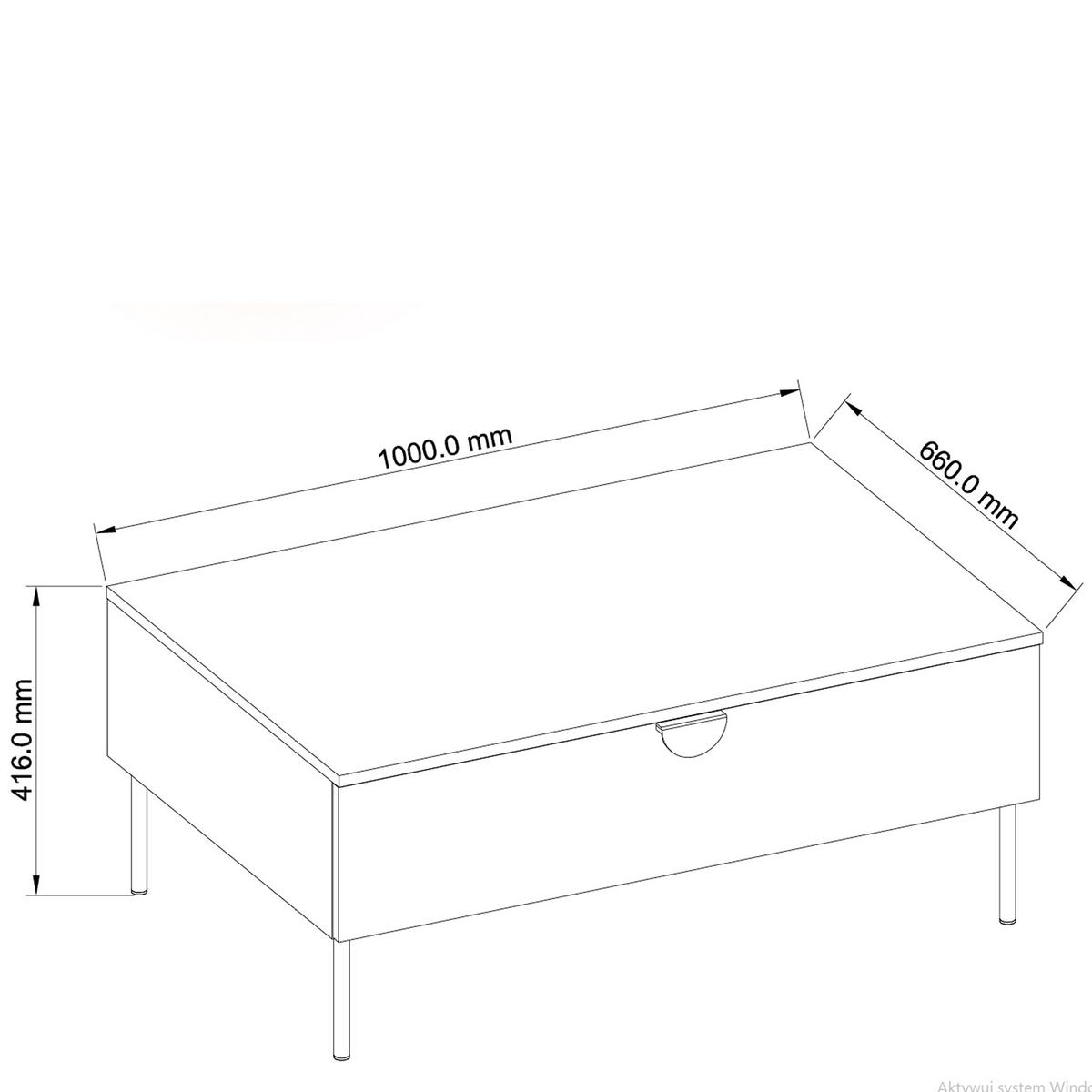 COUCHTISCH VIDIS Kaffeetisch - Schwarz, Holzwerkstoff (66/100/42cm) - KONSIMO®