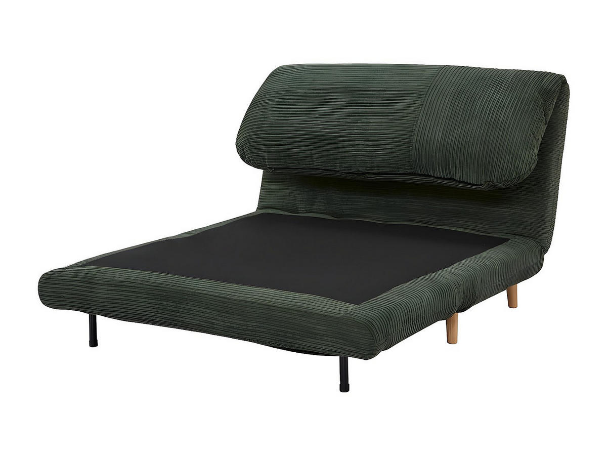 SCHLAFSOFA 2-Sitzer - Cord - Dunkelgrün - PALULA - Grün, Textil (90/83/124cm) - Vente-Unique