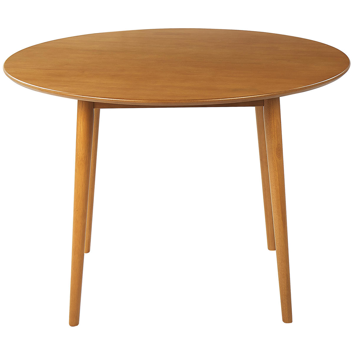 JÍDELNÍ STŮL 110/110/75 cm Světle hnědý Kulatý Radan - světle hnědá, kompozitní dřevo (110/110/75cm) - Beliani
