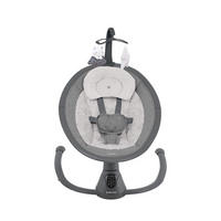BABYWIPPE Twiddle dunkelgrau 5 Schaukelgeschwindigkeiten, Fernbedienung, Timer, 5-Punkt-Gurt - Grau, Metall - Kikka boo