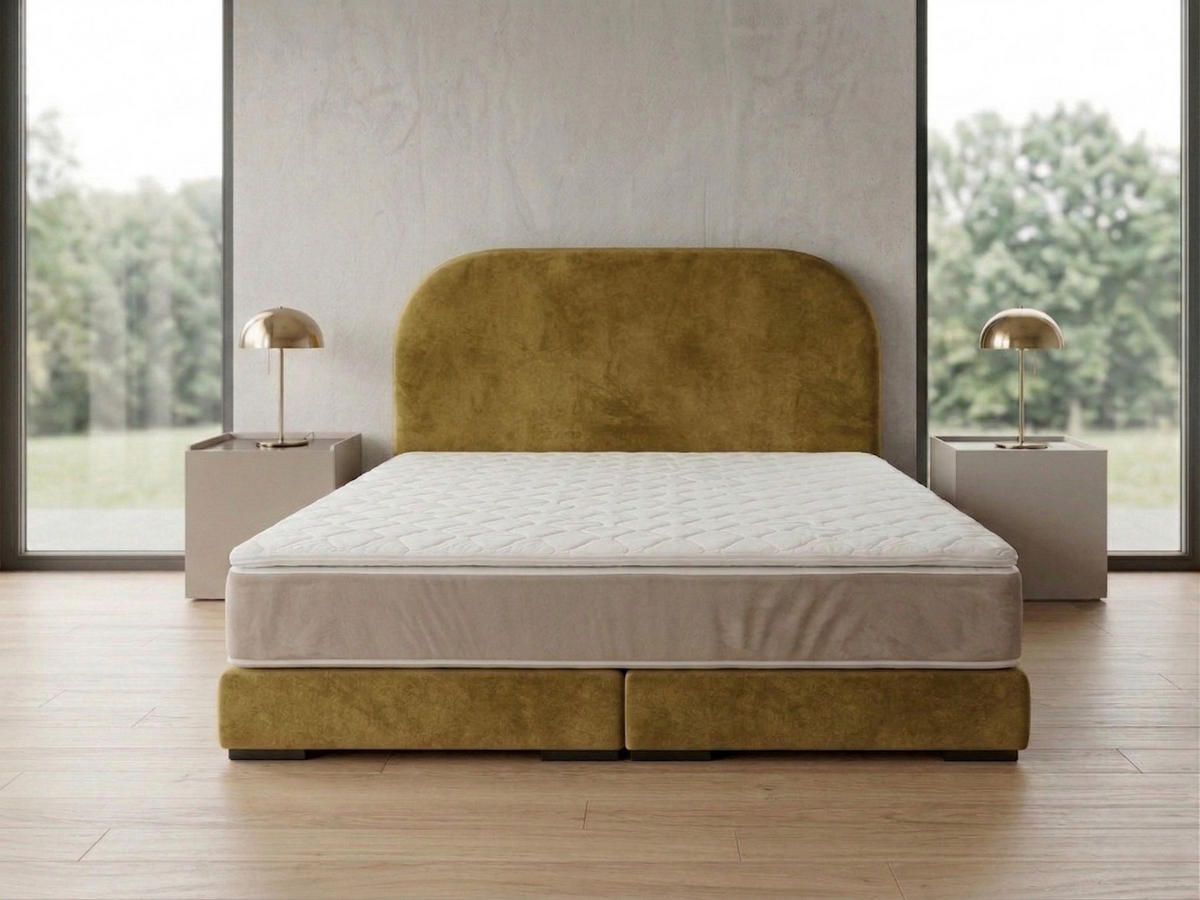 POLSTERBETT LEON1 120x 200 cm Farbe: Gelb - Gelb, Textil (120/200cm) - A&J MöbelLand