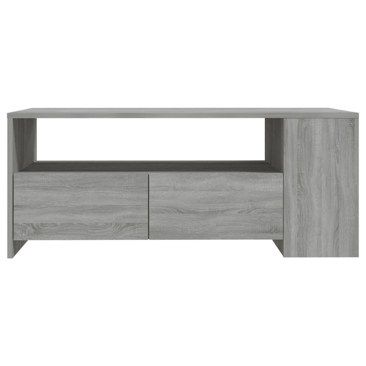 COUCHTISCH Grau Sonoma 102x55x42 cm Holzwerkstoff - Grau, Holzwerkstoff (102/55/42cm) - furnicato