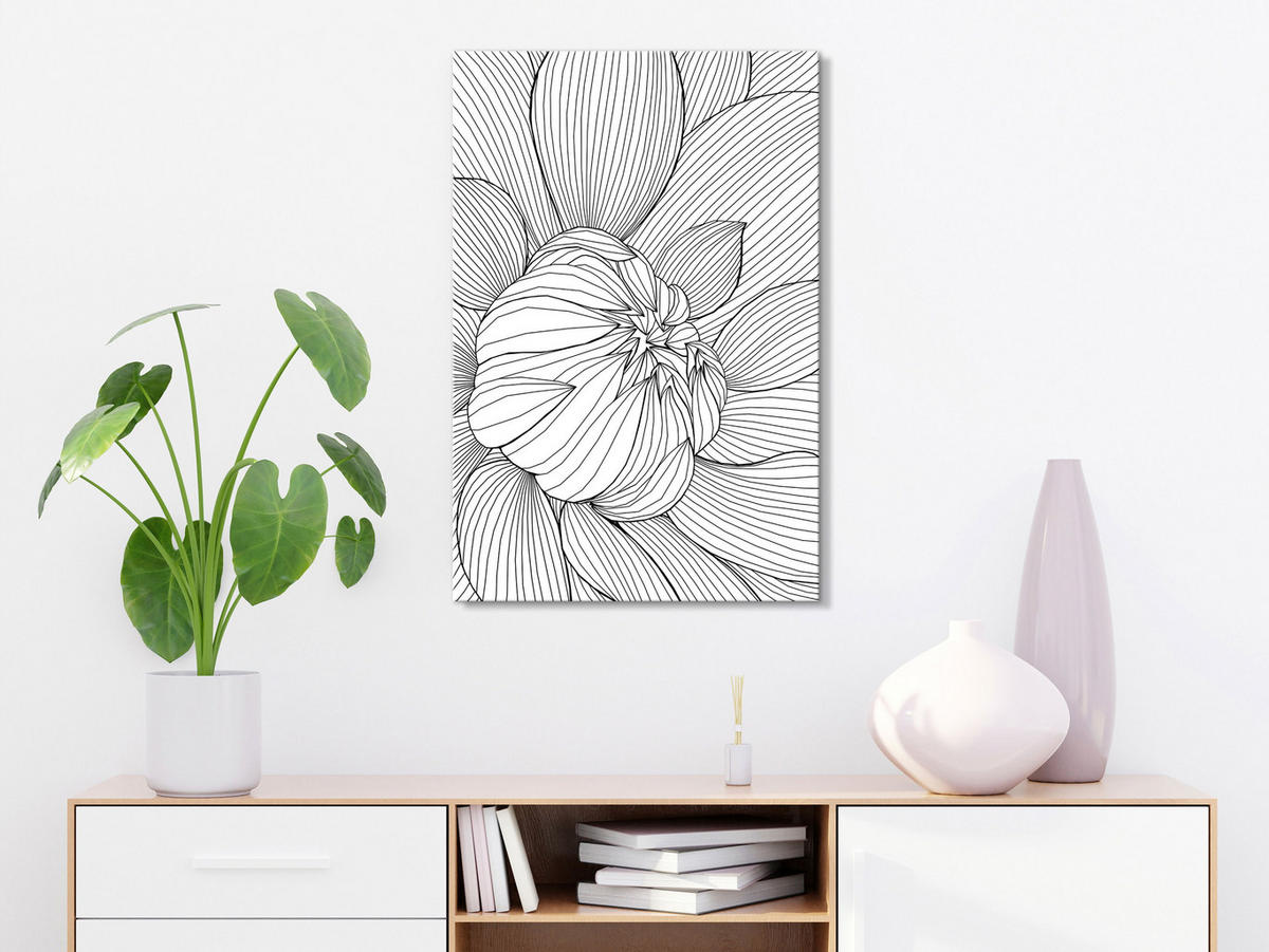 KUNSTDRUCK Schwarz-Weiß 40/60 cm - Schwarz, Textil (40/60cm) - KUNSTLOFT