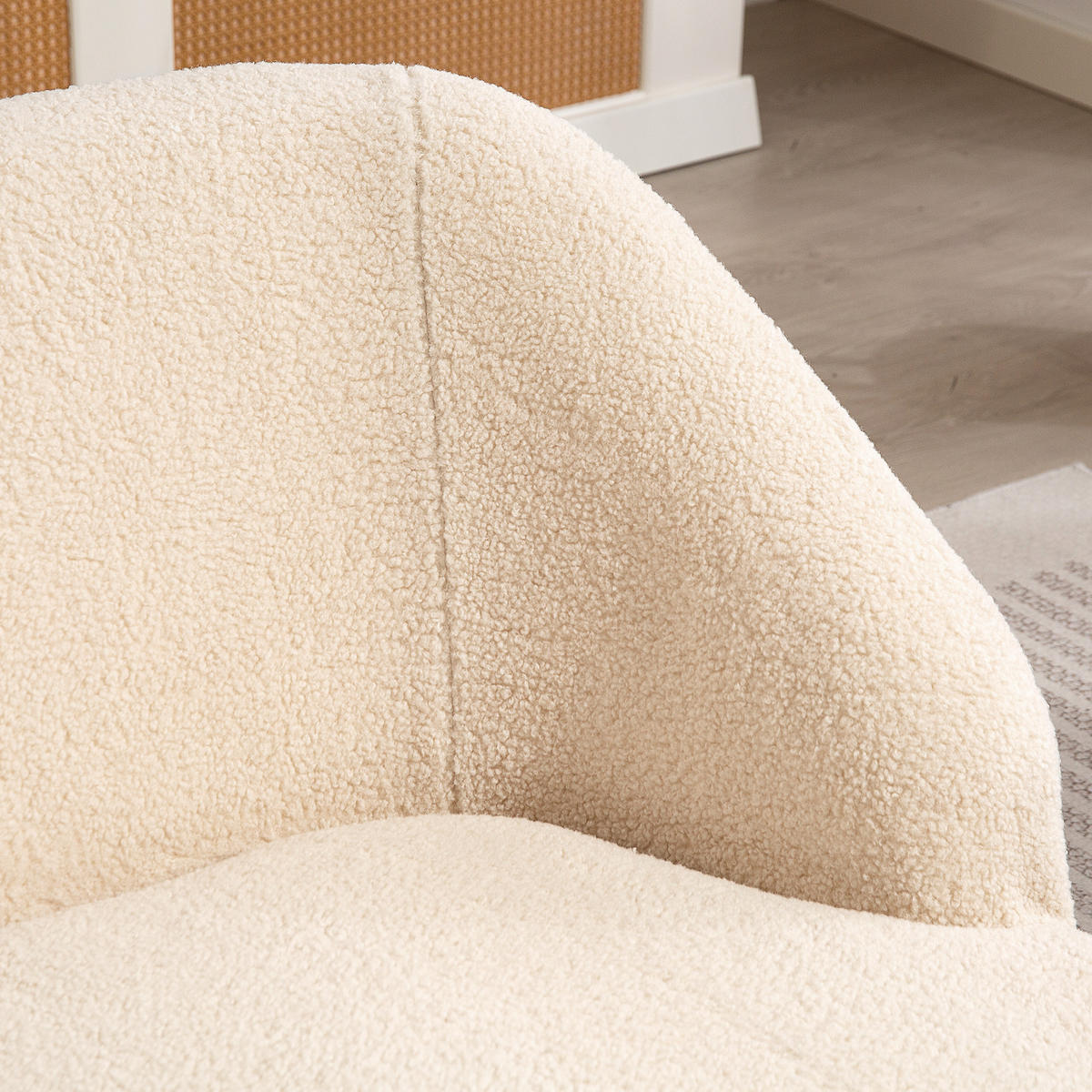 2-SITZER-SOFA DE-13444 geschwungene Form & Bouclé Beige - Beige, Textil (85/73.5/142cm) - ComfortXL