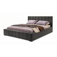 MARPUR Polsterbett NERO 180x200 cm mit Bettkasten und Lattenrost, Grau - Chromfarben/Grau, Holz/Holzwerkstoff (180/200cm) - Marpur