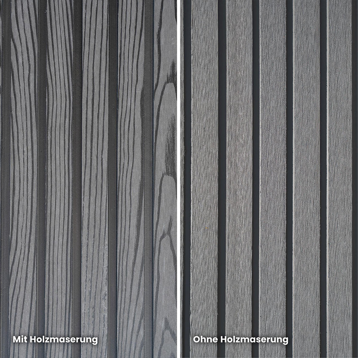 SICHTSCHUTZZAUN CALLADO PREMIUM - Paneele: Vertikale Paneele - Dunkelgrau, Kunststoff (95/185cm) - Home Deluxe