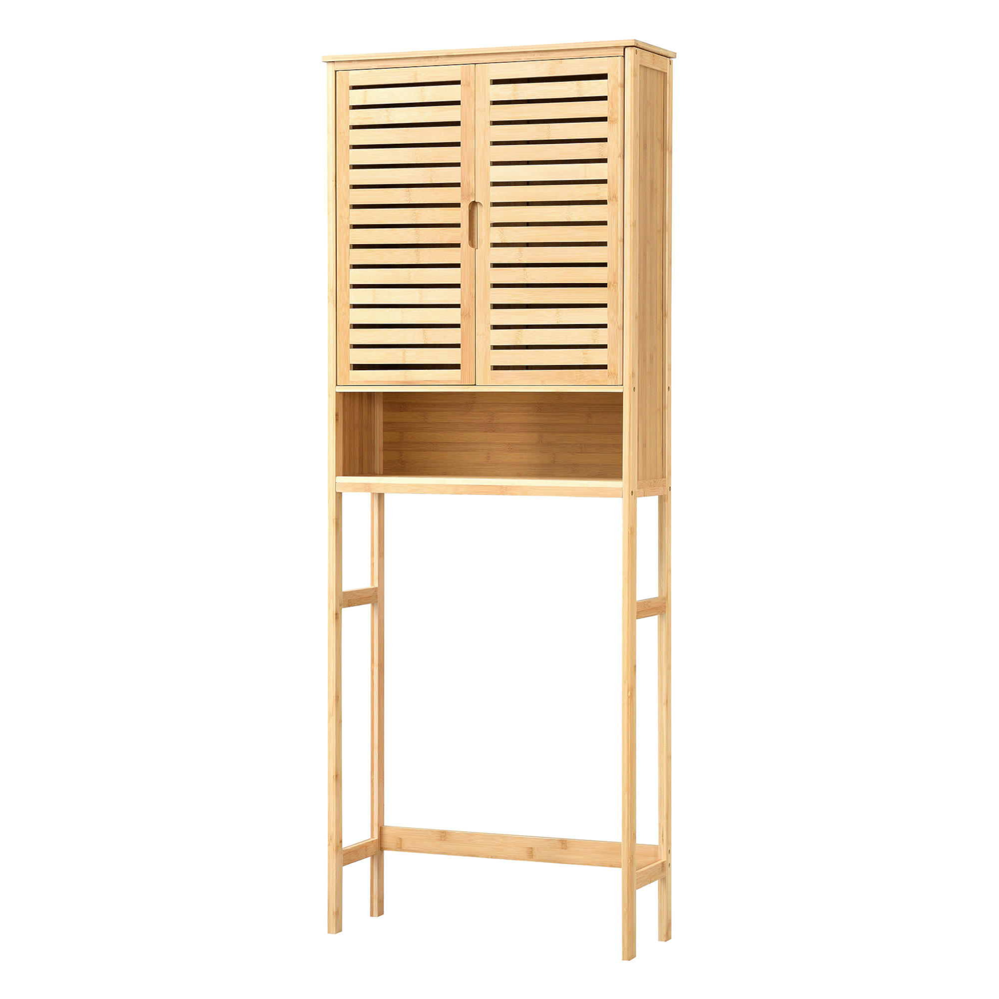 TOILETTENSCHRANK Geta - Naturfarben, Holz (66/170/23cm) - [en.casa]