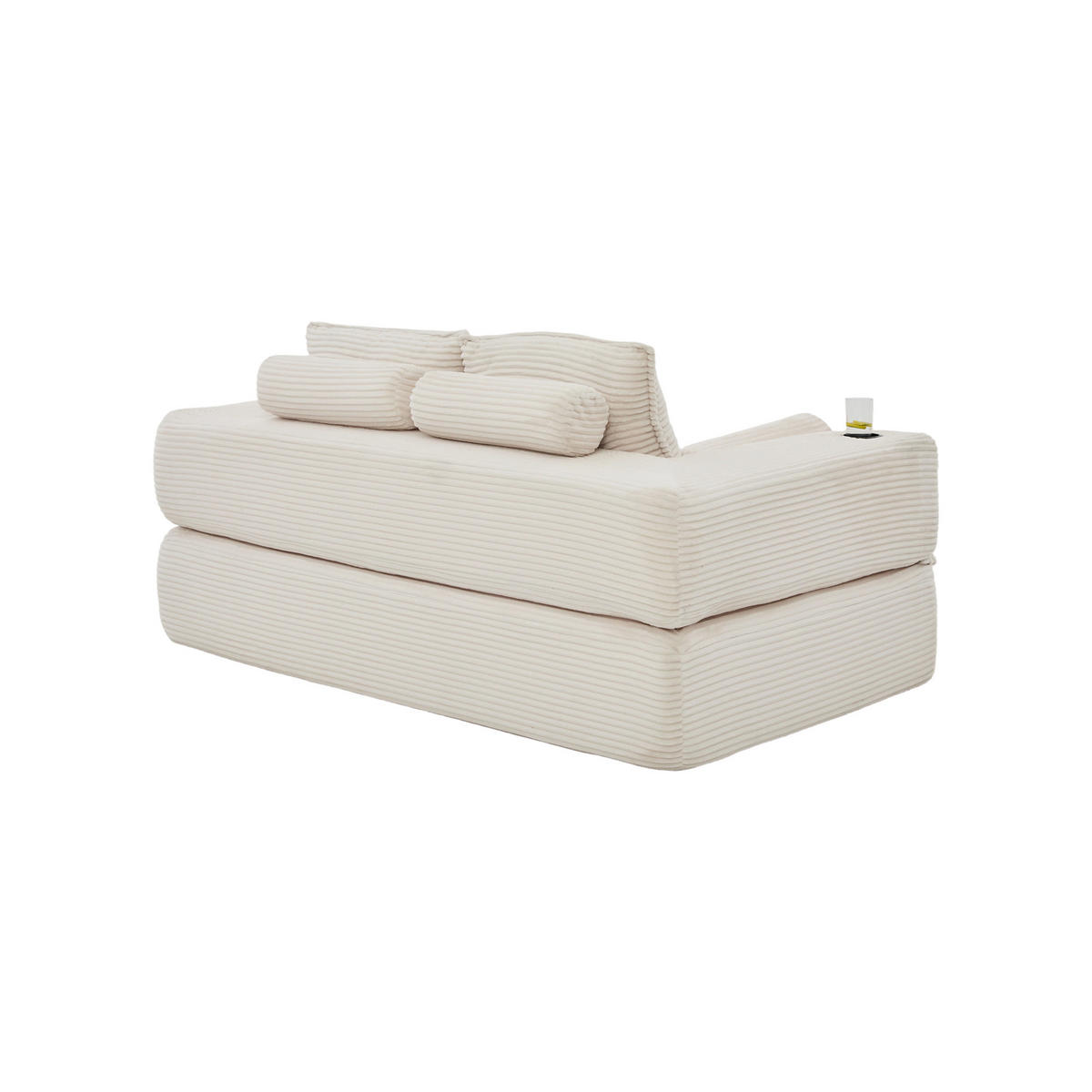 SCHLAFSOFA DE-33817 mit Federkern und Memory-Schaum Beige - Beige, Textil (180/80/98cm) - ComfortXL