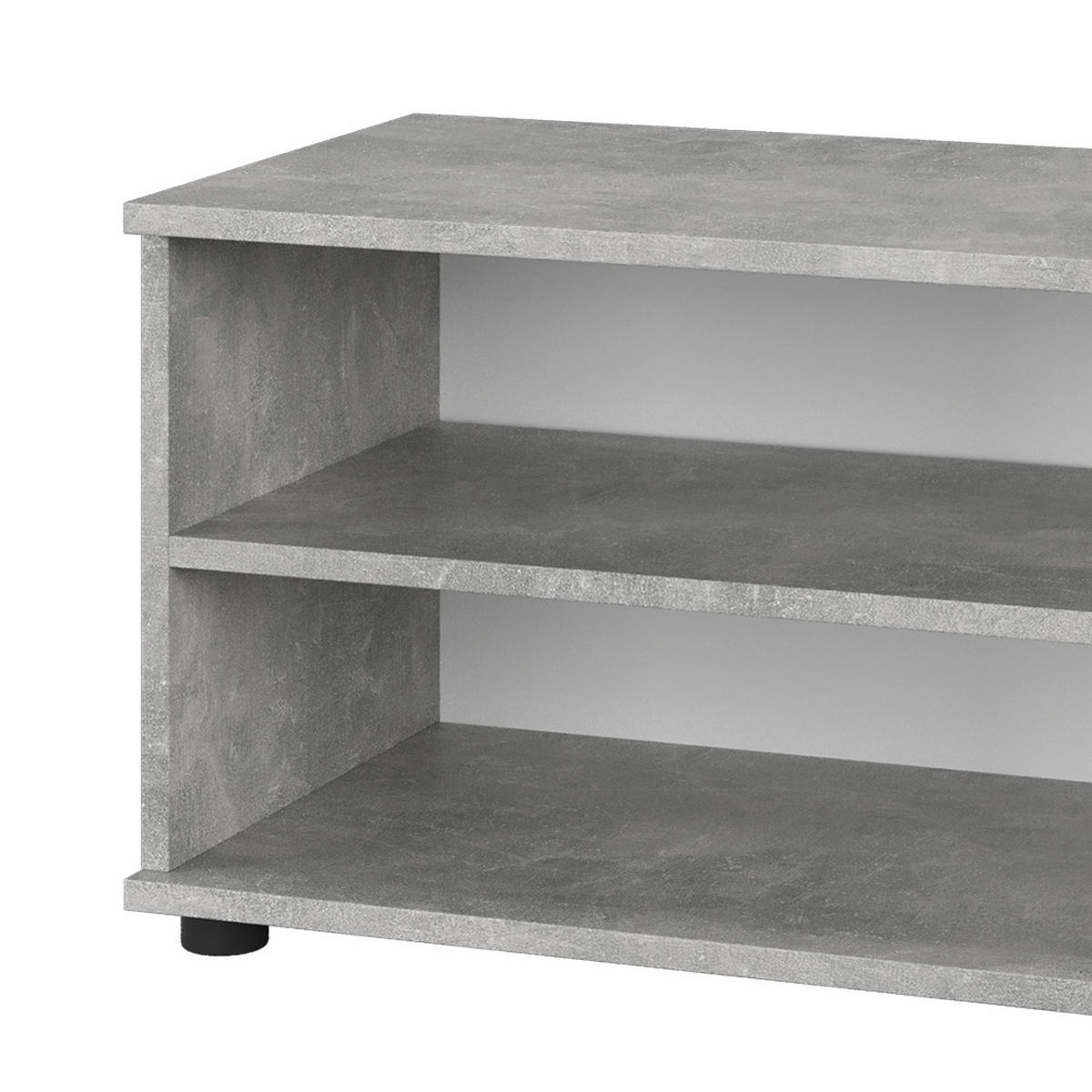 POLICE NA KNIHY Berno Beton - šedá, kompozitní dřevo (70.8/38.9/35.3cm) - Vicco