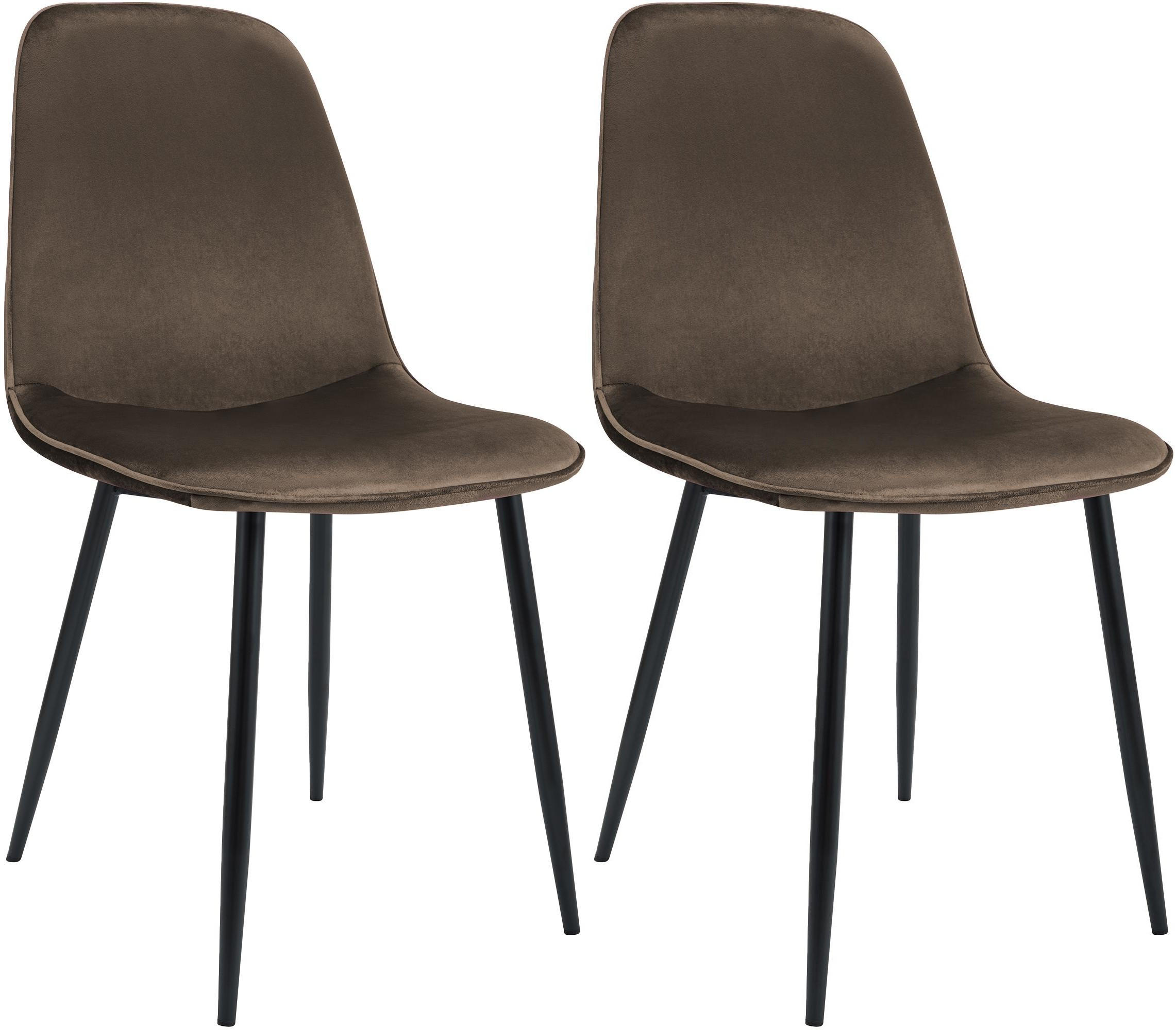ESSZIMMERSTUHL Maryam 2er Set 88x45x54 cm braun - Braun, Textil (45/88/54cm) - furnicato