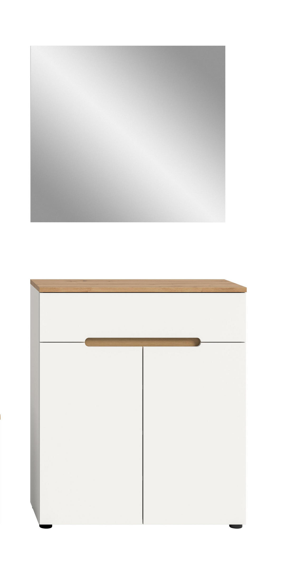 GARDEROBEN-SET 2tlg. Nova (B/H/T: 80x190x37 cm) in Weiß - Weiß, Holzwerkstoff (80/190/37cm) - Homes & Jones