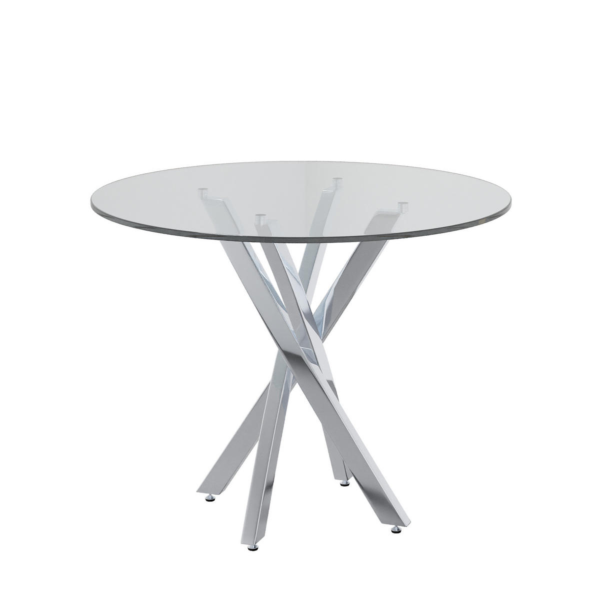 JEDÁLENSKÝ stôl 80/80 cm, sklo, strieborný - strieborná, sklo (80/80/75cm) - BEAOK