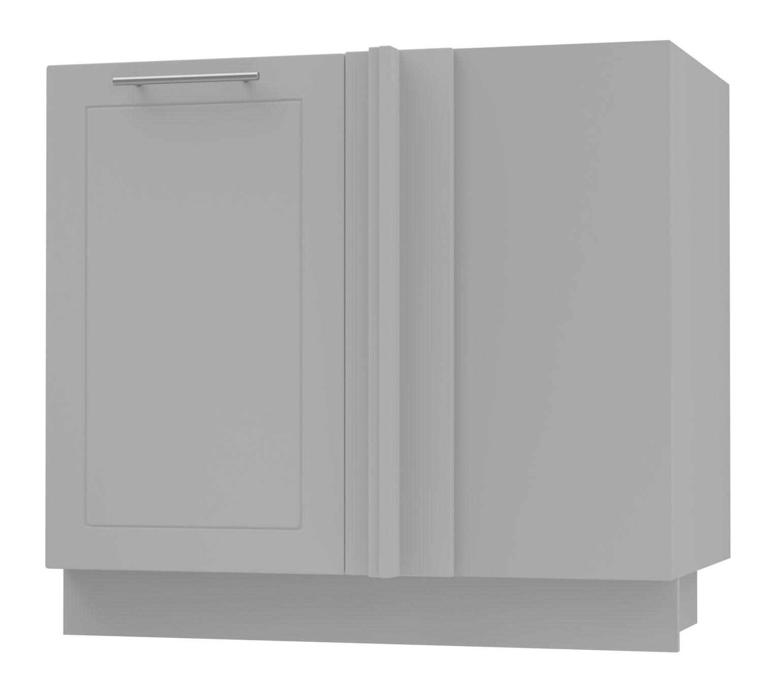 ECKVERBINDUNGSSCHRANK Bari D13U/90 Grau / RAL 7040 fenstergrau 90 / 50 / 82cm - Grau, Holz/Holzwerkstoff (90/82/50cm) - Feldmann-Wohnen