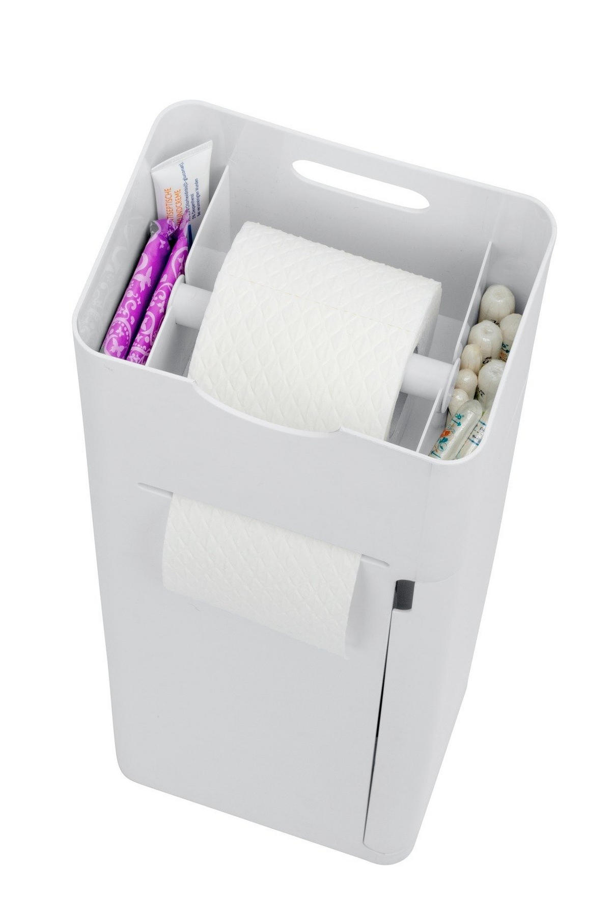 TOILETTENPAPIER- und Toilettenbürstenhalter Imon 20/15/58 cm - Weiß, Kunststoff (15/58/20cm) - Wenko