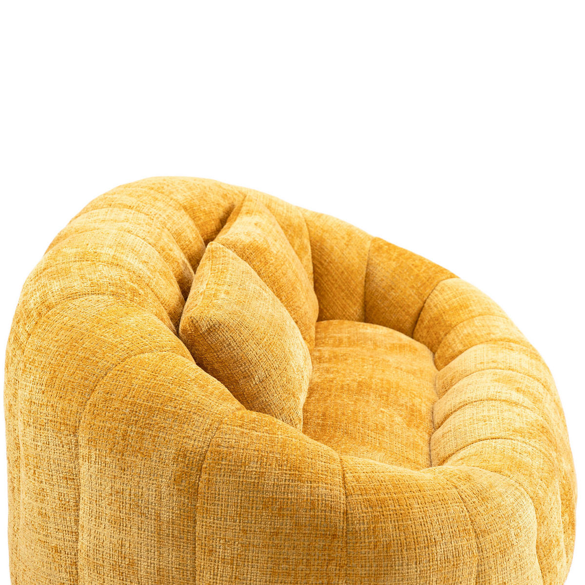 SITZSACK Lazy Sofa 150 x 95 cm Chenille Yellow - Gelb, Kunststoff (95/63/145cm) - Beauniv