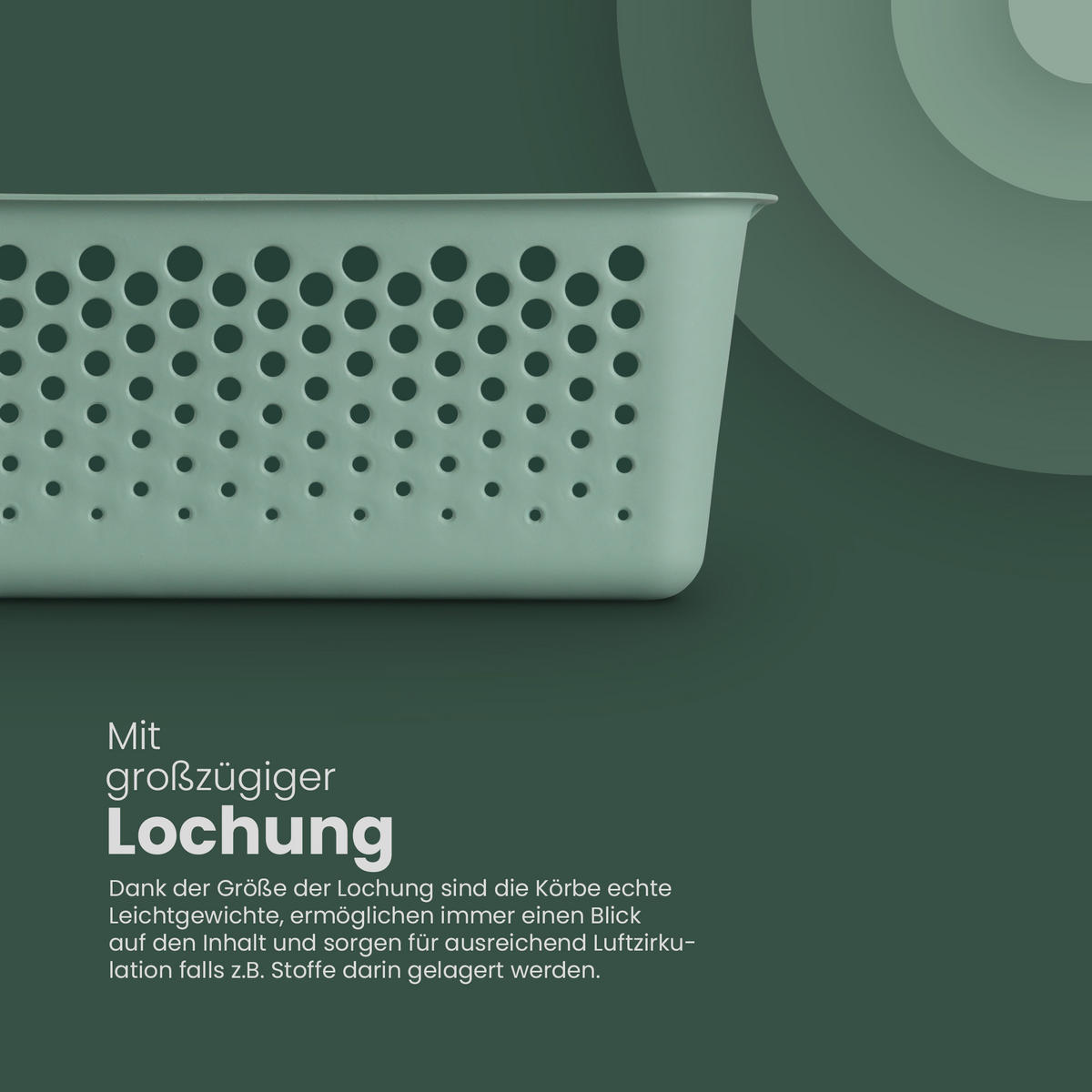 AUFBEWAHRUNGSKORB Grün 30x20x11 cm - 2er Pack - Grün, Kunststoff (20/11/30cm) - ProHome