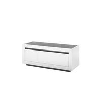 LOWBOARD M11 Weiß & Anthrazit 140x56x50 cm - Weiß, Holzwerkstoff (140/56/50cm) - Livojo
