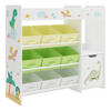 KINDERREGAL Søndreland - Gelb/Weiß, Holzwerkstoff (90/80/29.5cm) - [en.casa]