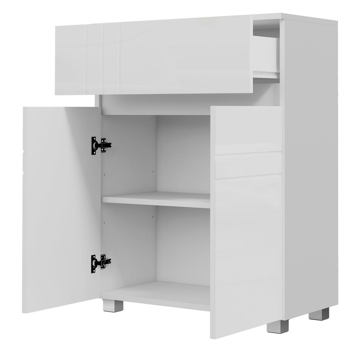 BADSCHRANK Weiß 60/30/80 cm - Weiß, Holzwerkstoff (60/80/30cm) - PANGIVO