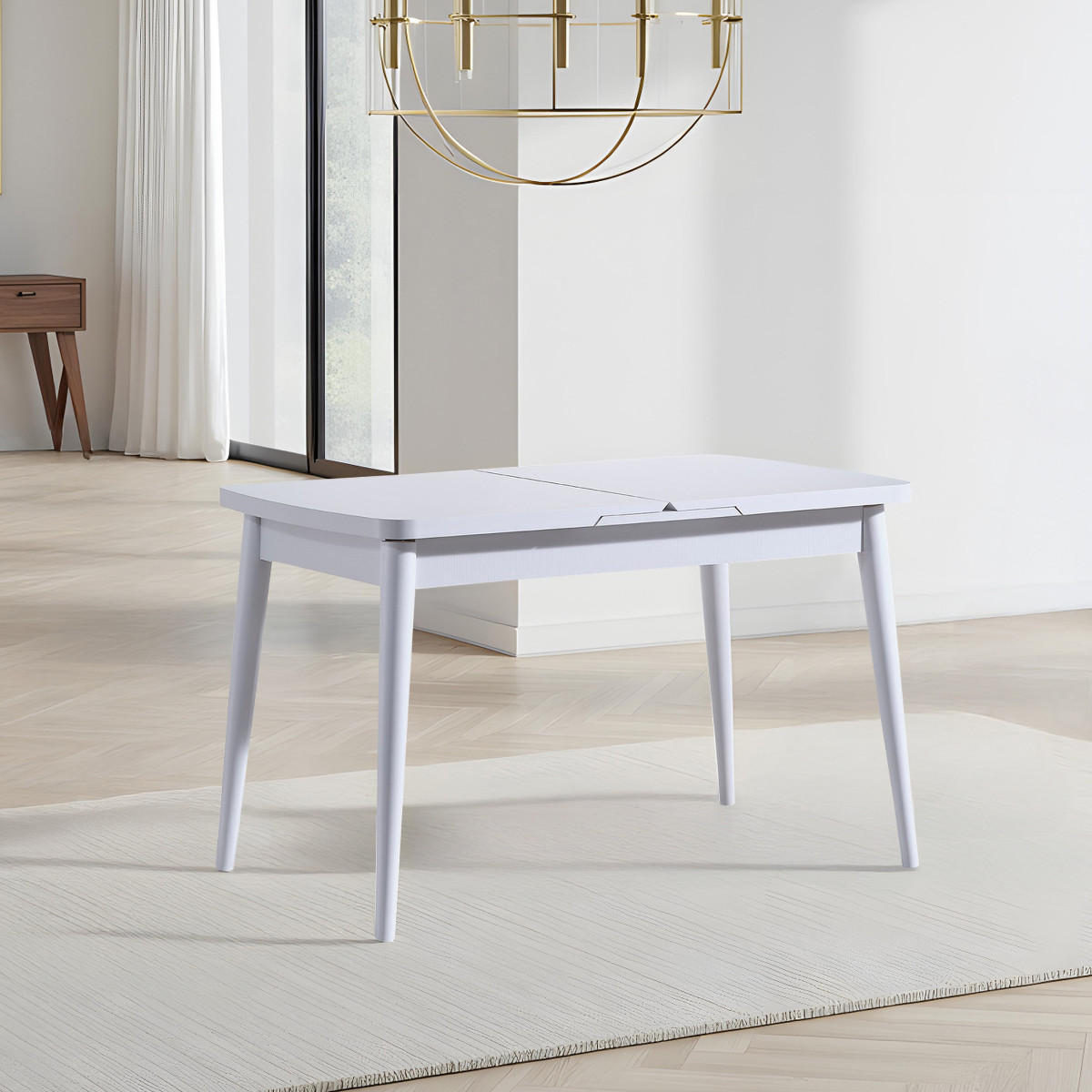 TISCH - mila 117/70/75 cm - Weiß, Holzwerkstoff (117/70/75cm) - Calicosy