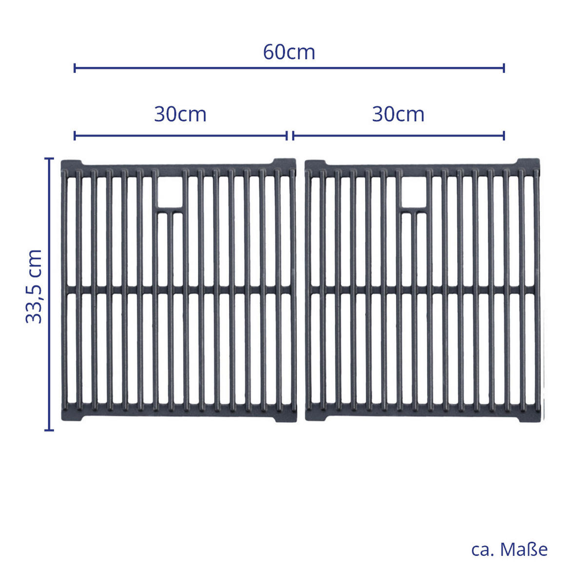 GRILLROST Set BASIC 4+1 - Schwarz, Metall (60/33.5cm) - TAINO