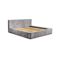 POLSTERBETT Modesto Stoff Lincoln - Grau, Holzwerkstoff/Textil (140/200cm) - Fun Möbel