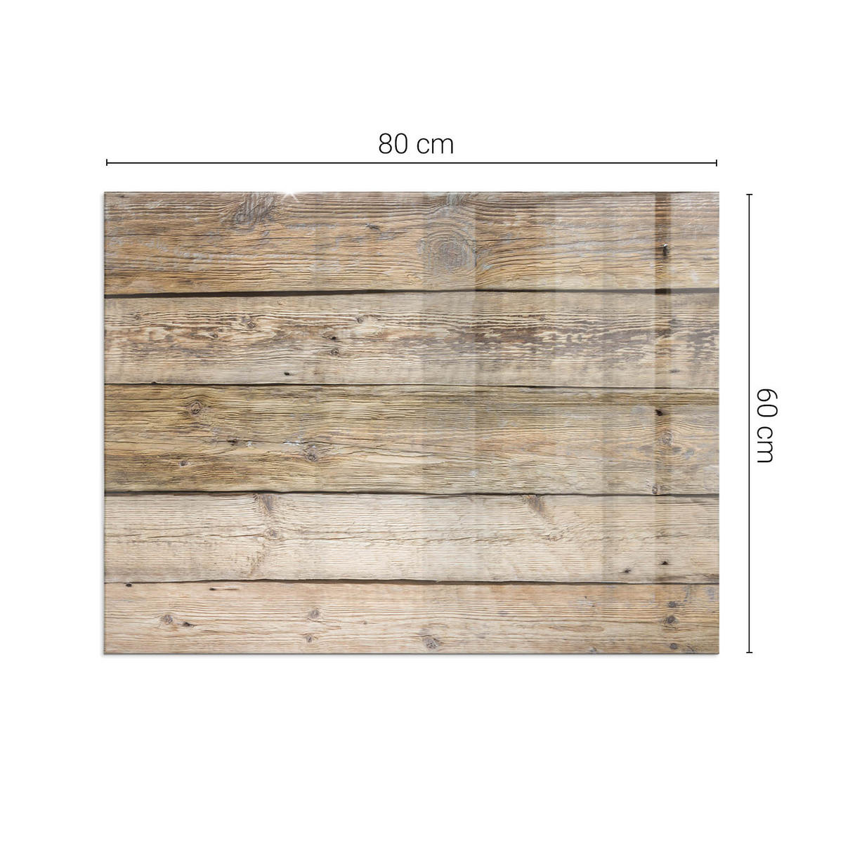 GLASPLATTE für Kamin 80x60 cm Beige - Beige, Glas (80/60/0.4cm) - ArtPrintCave