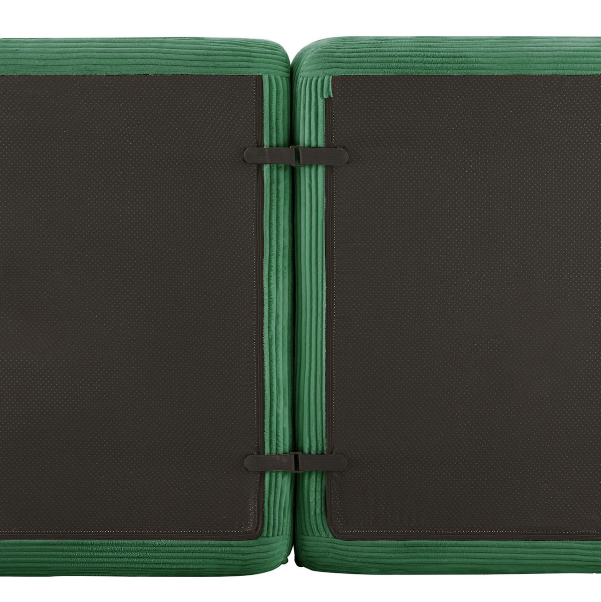 ECKSOFA 386/177/69 cm modular grün aus Cord ohne Aufbau und rutschfest - Grün, Textil (177/386cm) - OKWISH