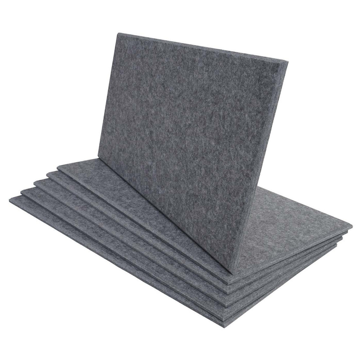 AKUSTICKÝ STENOVÝ PANEL, sivý, kompletná sada - sivá, textil (30/60/1cm) - MCW