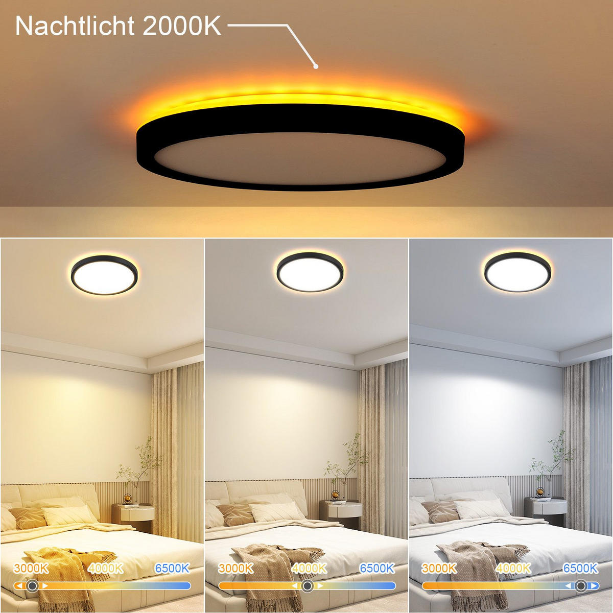 LED-DECKENLEUCHTE Maki 22/22/2.6 cm - Schwarz, Kunststoff (22/22/2.6cm) - Nettlife